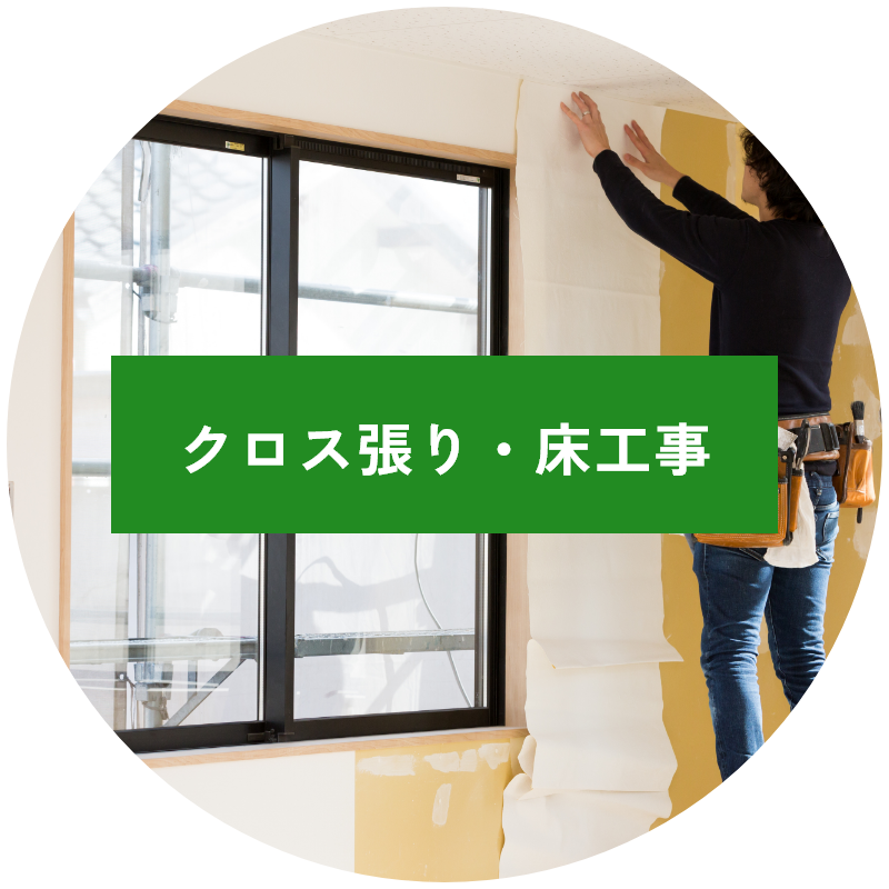 クロス張り・床工事