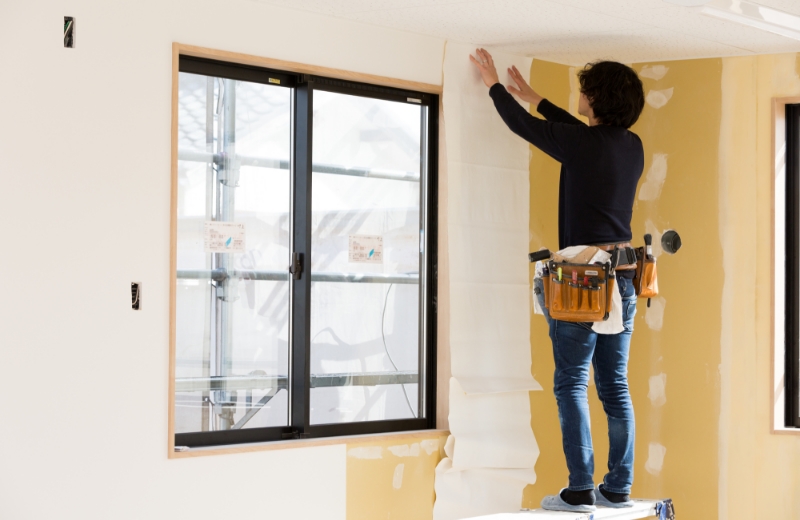 クロス張り・床工事